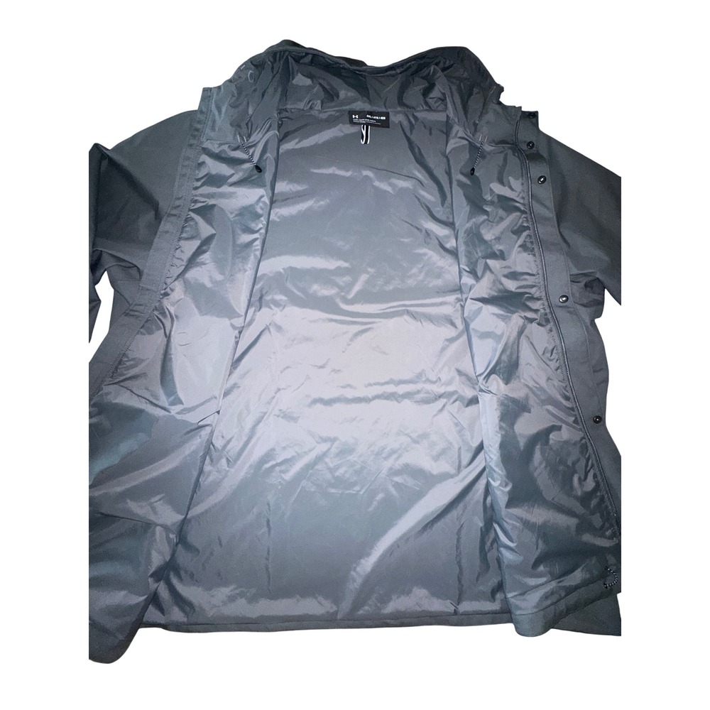 Mens‎ 4X Under Armour Jacket Storm Proof Lined Rain Hoodie black full zip new - Picture 9 of 12